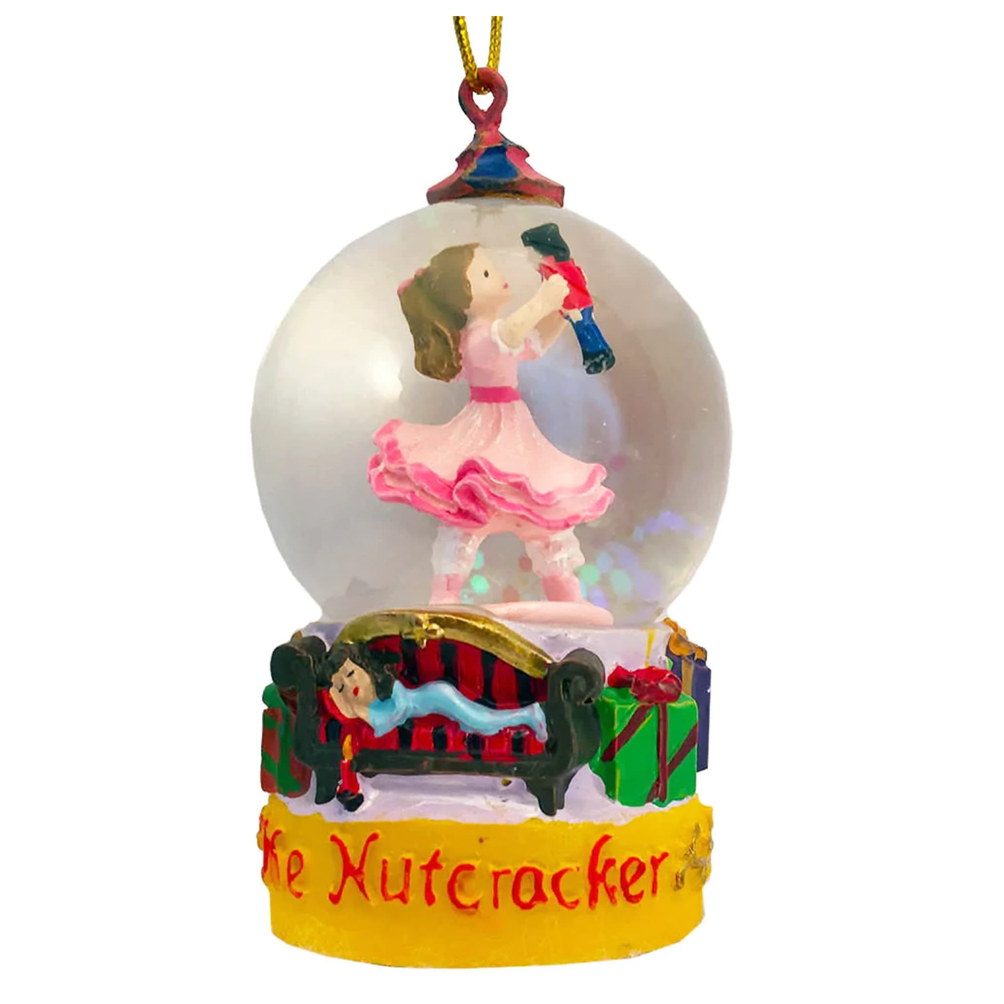 Nutcracker Ballet GiftsMini Snow Globe Ornament, Nutcracker Ballet Christmas Decorations of Clara, Ballerina Xmas Baubles for Holiday Home Decor, 4.5 Inches