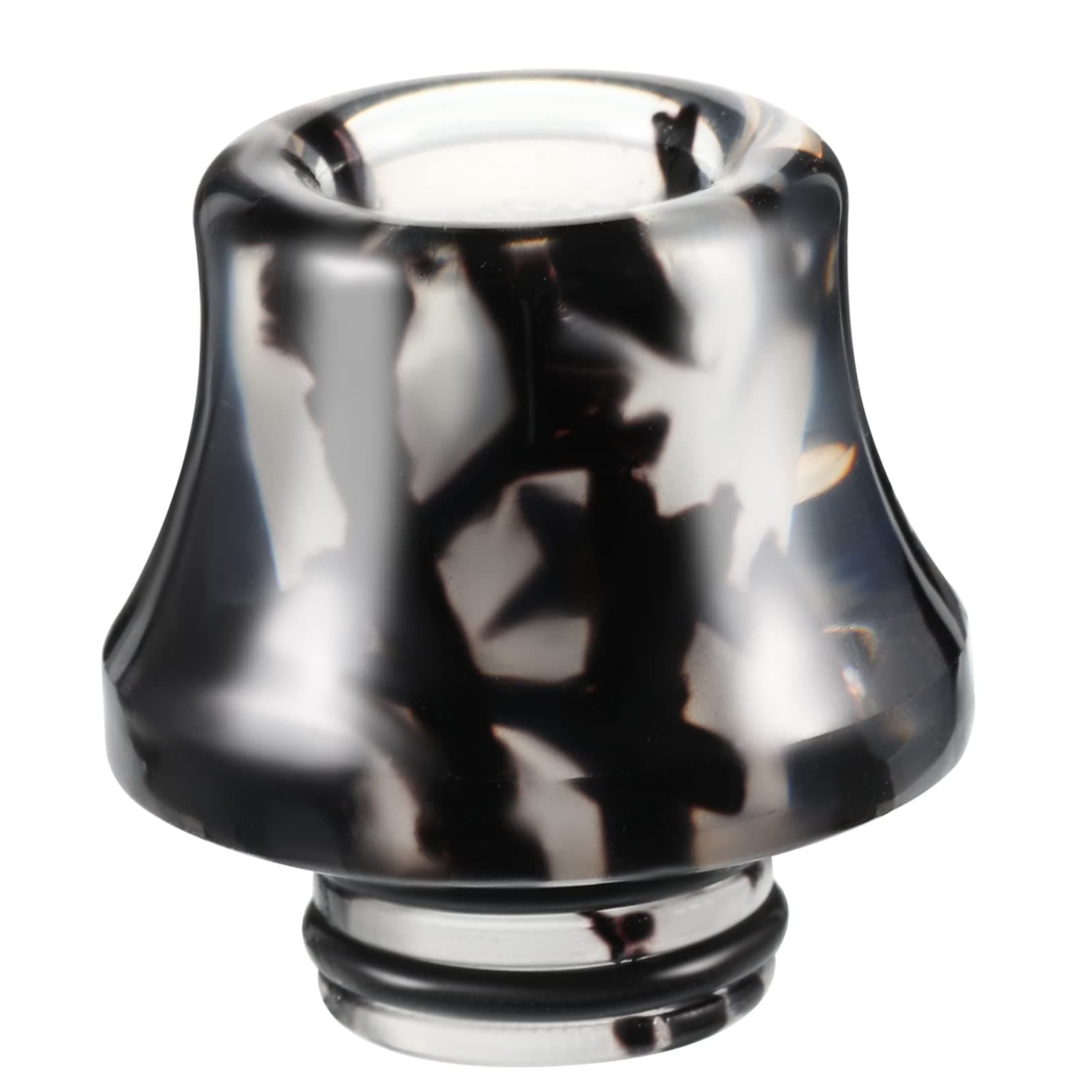 Trosetry 510 Drip Tips, Color Rainbow Resin Drip Tip, Standard Replacement for Coffee Machine Mod, Black