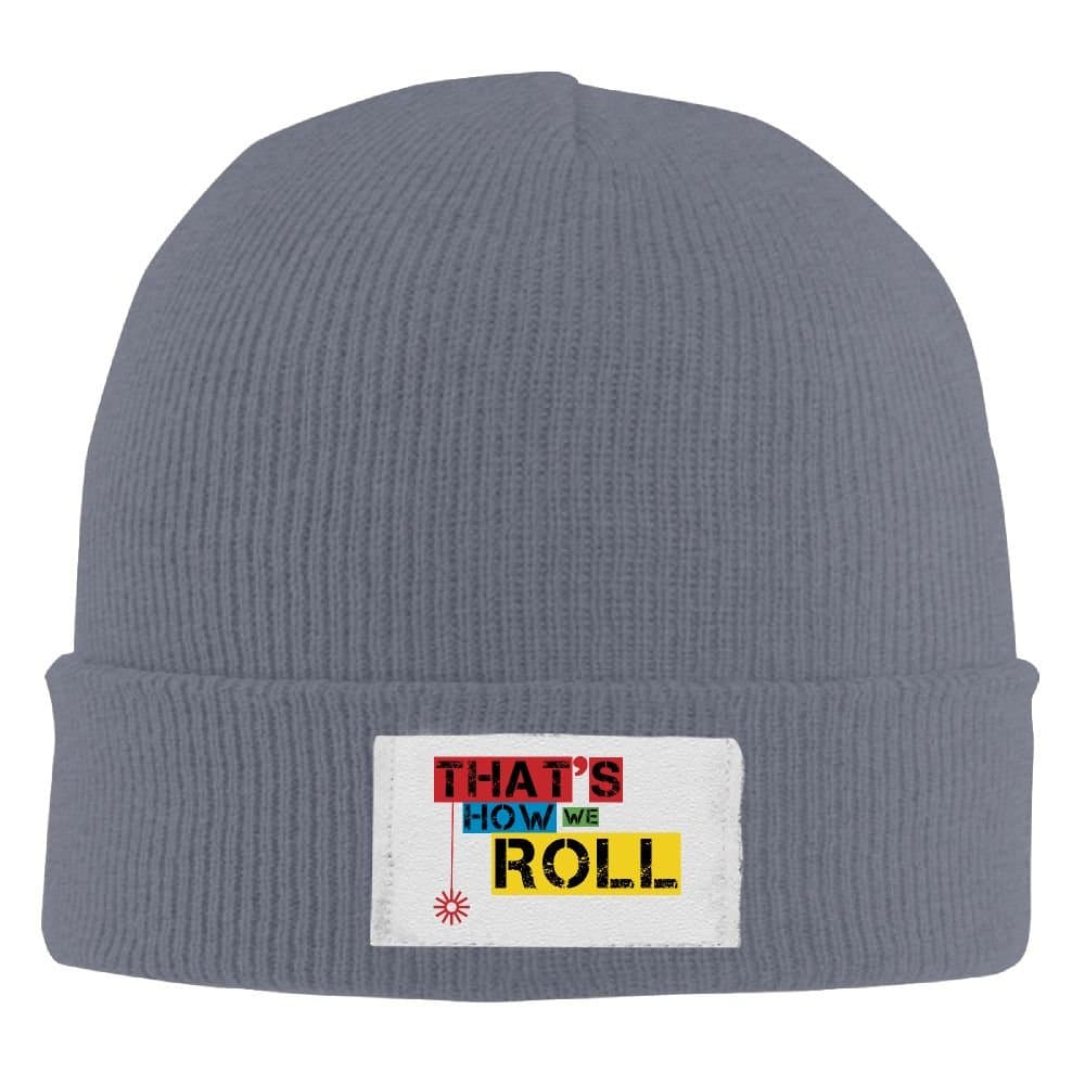 That's How We Roll-Fun Red Camper Tuke Unisex Knit Caps Classic Slouchy Beanie Black
