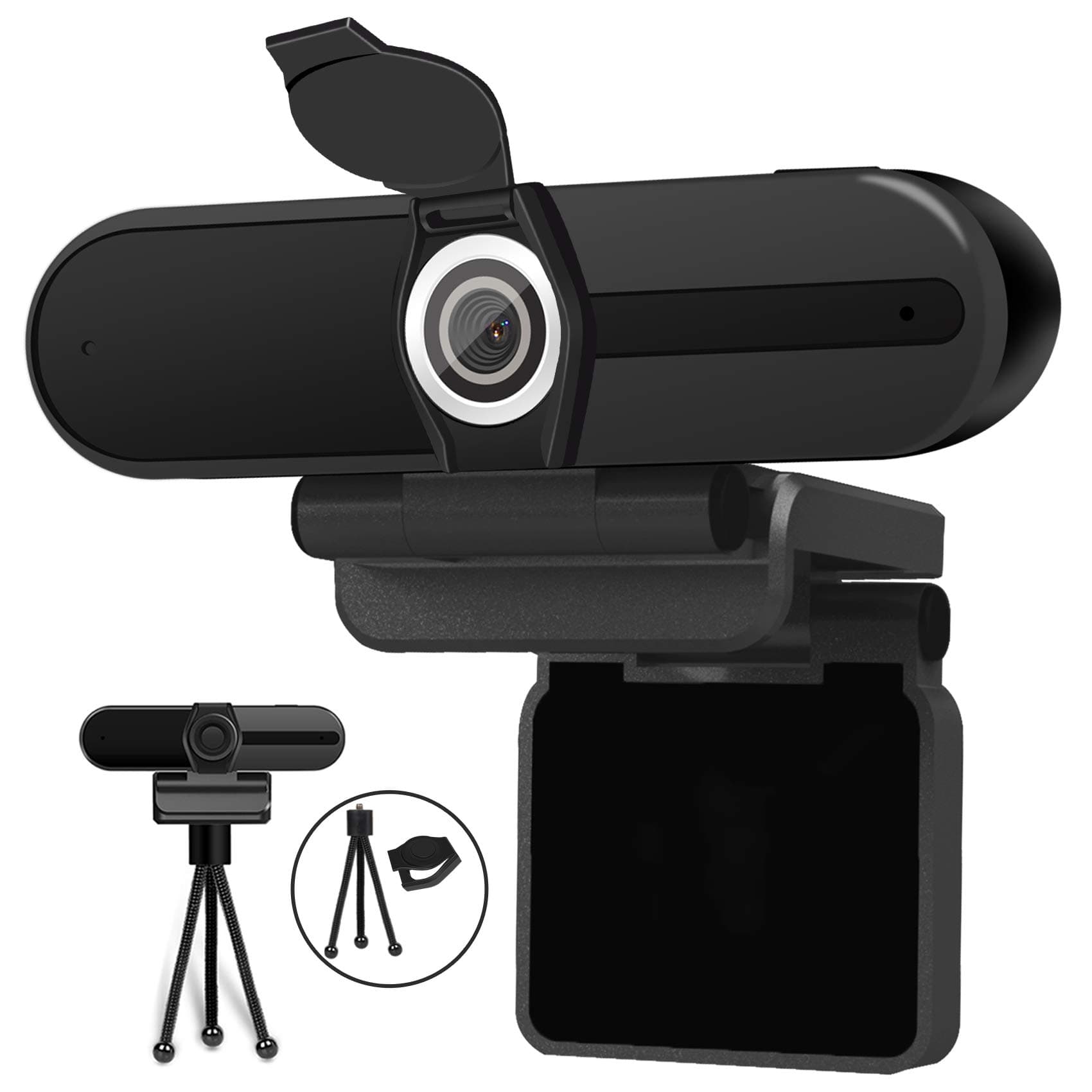 4K Webcam, Webcam 8MP HD Computer Camera with Microphone, Pro Streaming Web Camera with Privacy Shutter and Tripod, Desktop Laptop USB Webcams
