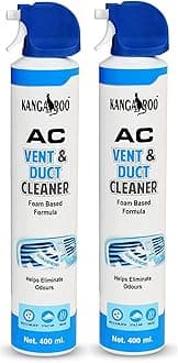 Kangaroo Car AC Vent & Duct Cleaner Odor Neutralizer Spray Form with Long Nosal Pipe for Effective Cleaning 400 ml - Pack of 2