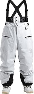 IMPHUT Ski Pants Snowboard Pants for Men, Baggy Snow Pants Insulated Waterproof Windproof, Mens Snow Bibs Overall