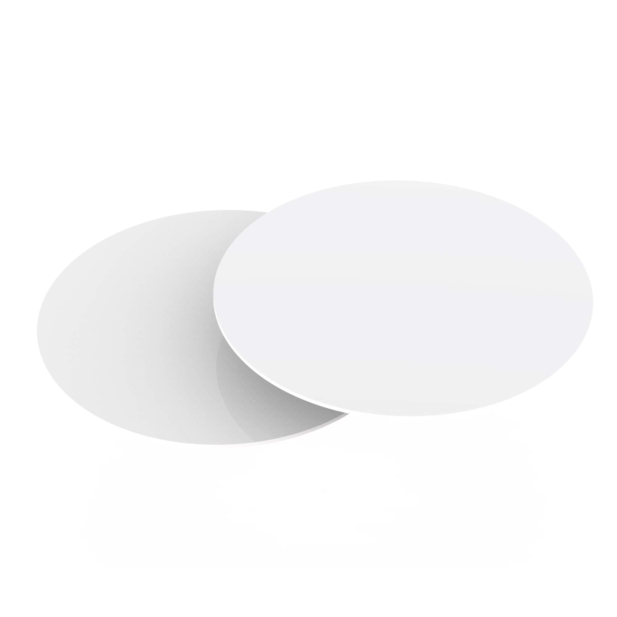 Cake Board 10 Inch - Reusable White Glossy Acrylic Round Disk Set of 2-1/8 or 0.12 inch Thickness for Cake Presentation Replacing Corrugated Board