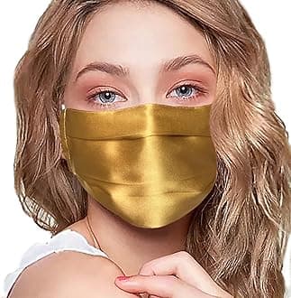 100% Mulberry Silk Face Mask Covering Men & Women Reusable with Ear loops Nose Wire Filter
