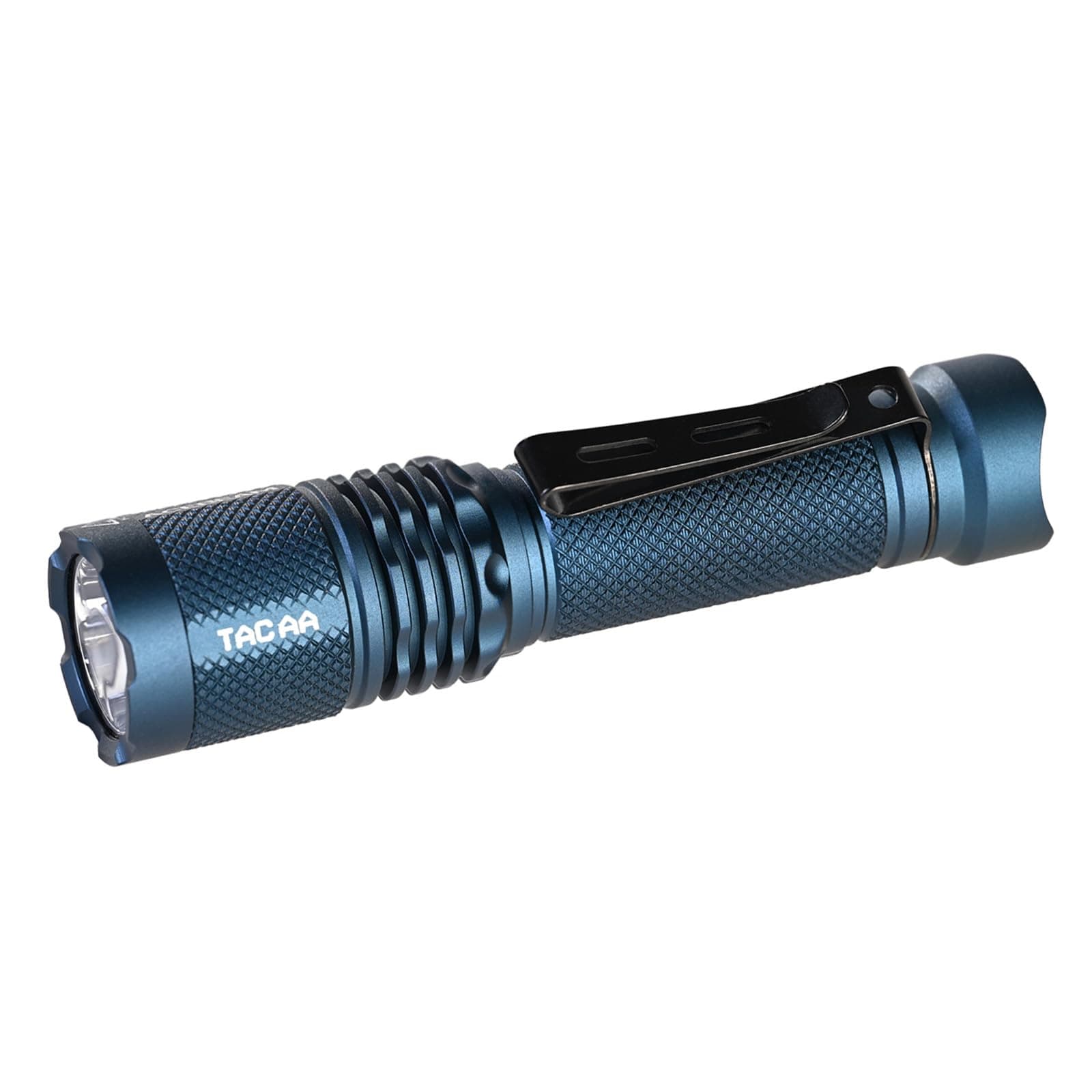 TAC AA 2.0 900 Lumen 360 Meter LED Flashlight, Rechargeable, 6 Modes, Tactical EDC, Blue 6500K