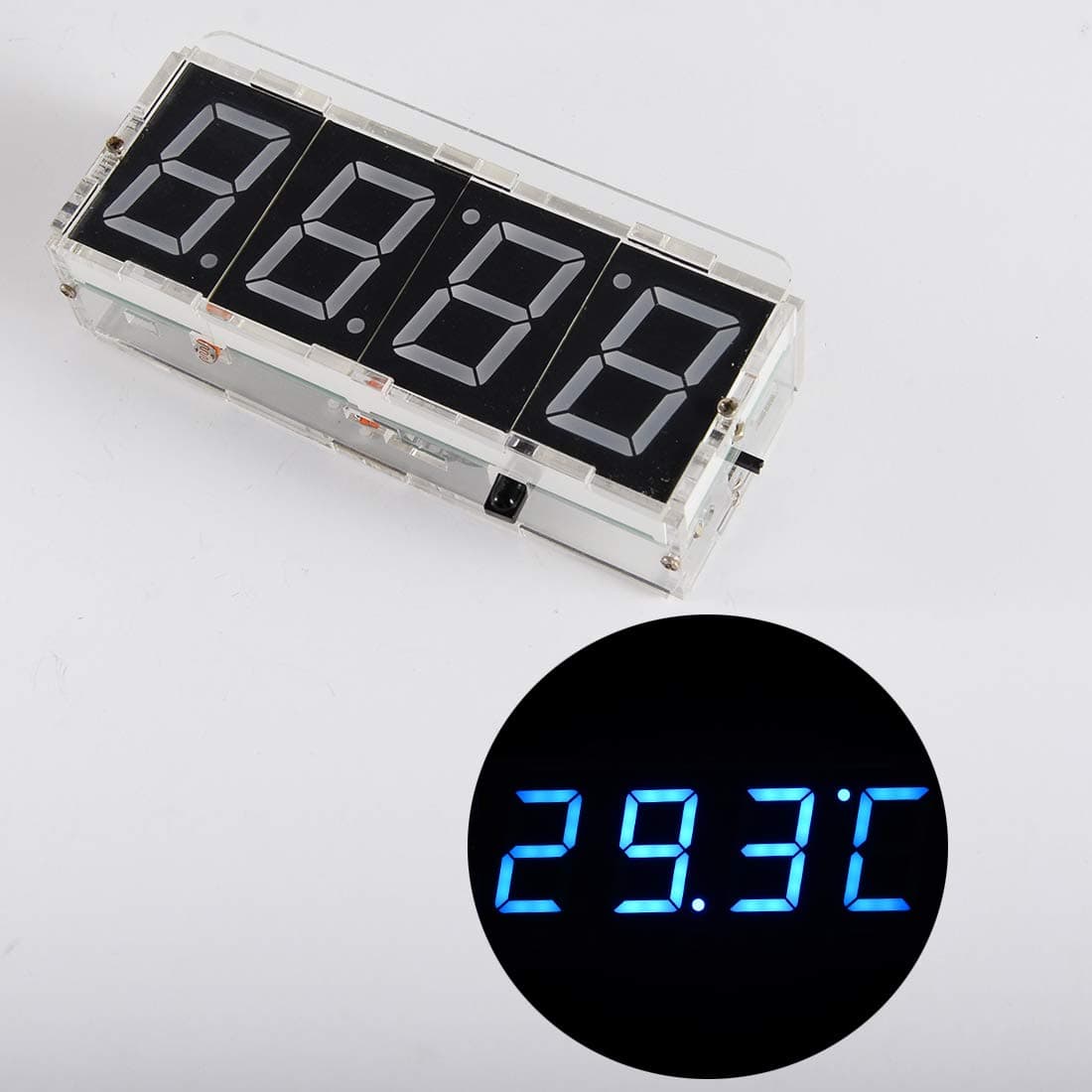 DDIY DIY Digital Clock Kit Soldering Project Light Control Industrial Control 1.2 Inch LED Electronic Kit