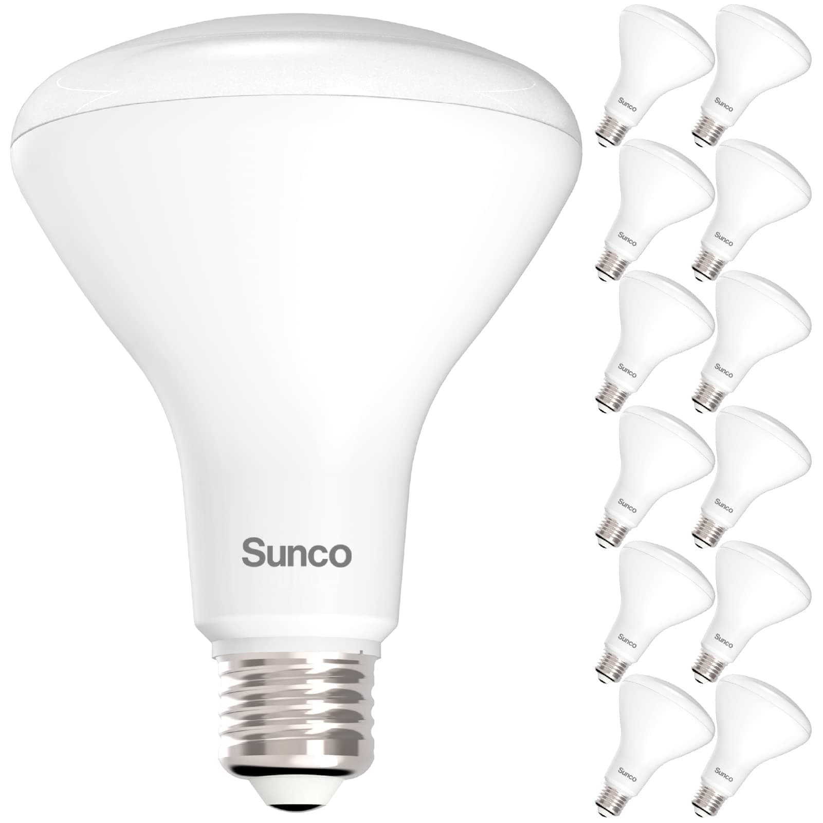 Sunco 12 Pack BR30 Light Bulbs LED, Recessed Can Light Bulbs, Indoor Flood Bulb, 850 LM, 11W (65W Equivalent), 2700K Soft White, Dimmable, E26 Base, for Home, Kitchen, Bedroom UL
