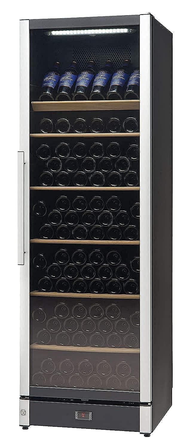 Vestfrost Beverage Cooler/Wine Cooler, 191-Bottles, Multi-Temperature Settings, Full Glass Wine Cabinet, W185Black"Min 1 year manufacturer warranty"