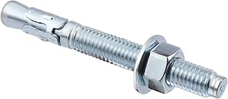 1/2 inch x 3-3/4 inch - 20 Pieces Wedge Anchor Zinc Plated Heavy Duty Fastener for Concrete
