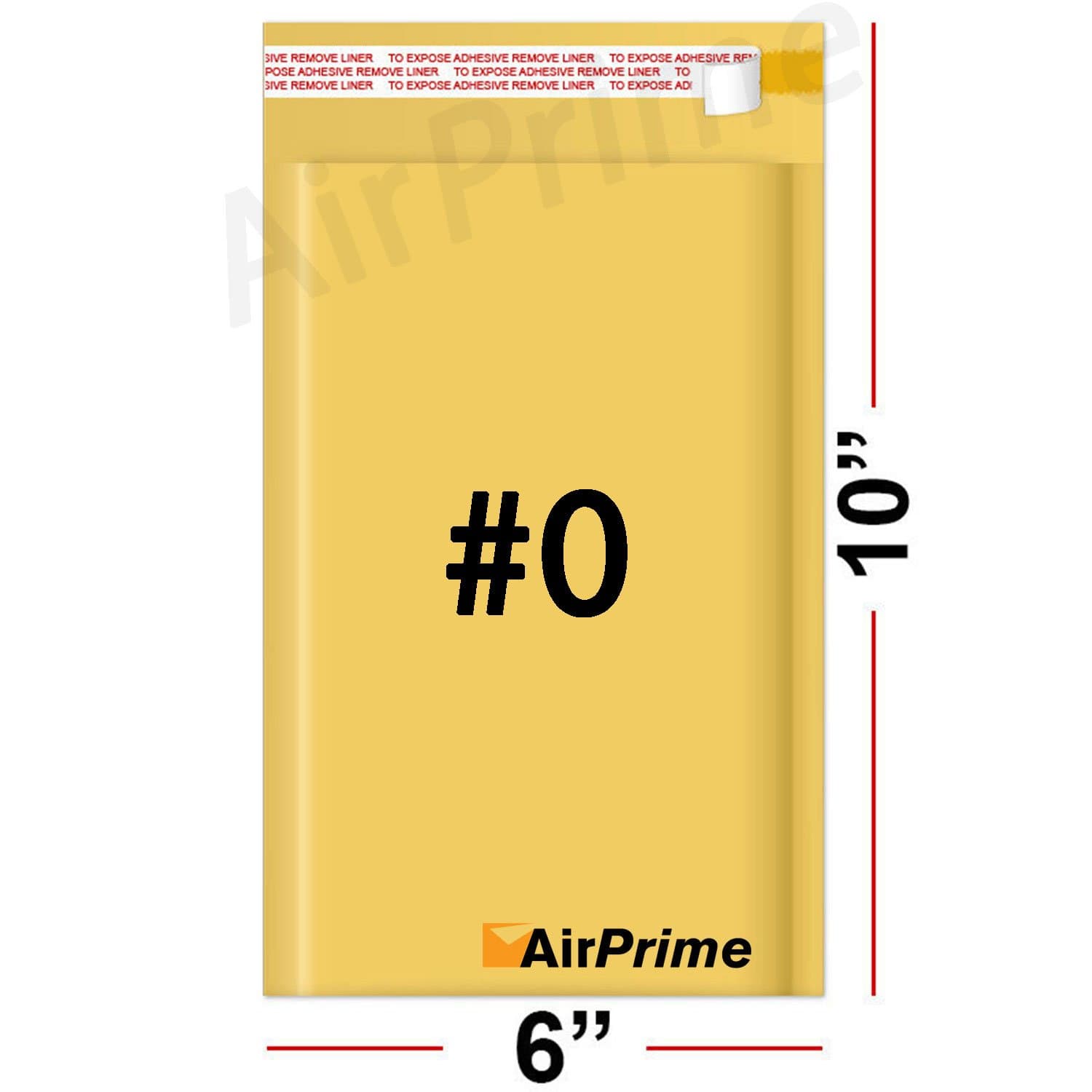 Size #0 6 x 10 ~ 50, KRAFT Bubble Cushion Self-Seal Padded Envelope Mailers ~ AirPrime