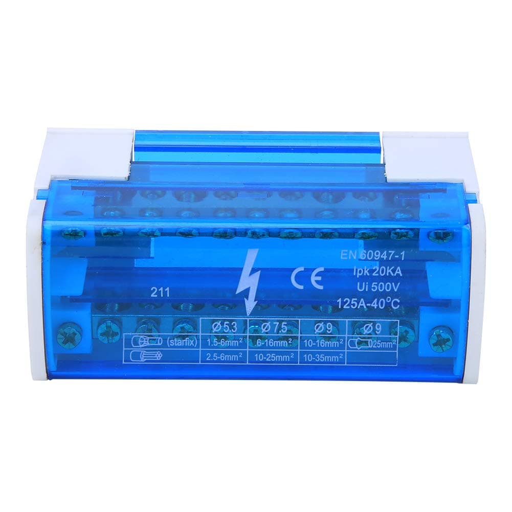 oceanside 2 Tier Single Phase Din Rail Terminal Box with Transparent Dust Cover 211 Connector Block Versatile For Wiring And Electrical Distribution