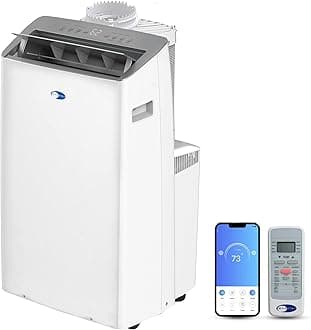 Whynter ARC-1230WN 14,000 BTU (12,000 BTU SACC) NEX Inverter Dual Hose Cooling Portable Air Conditioner, Dehumidifier, and Fan with Smart Wi-Fi, Up to 600 sq ft in White