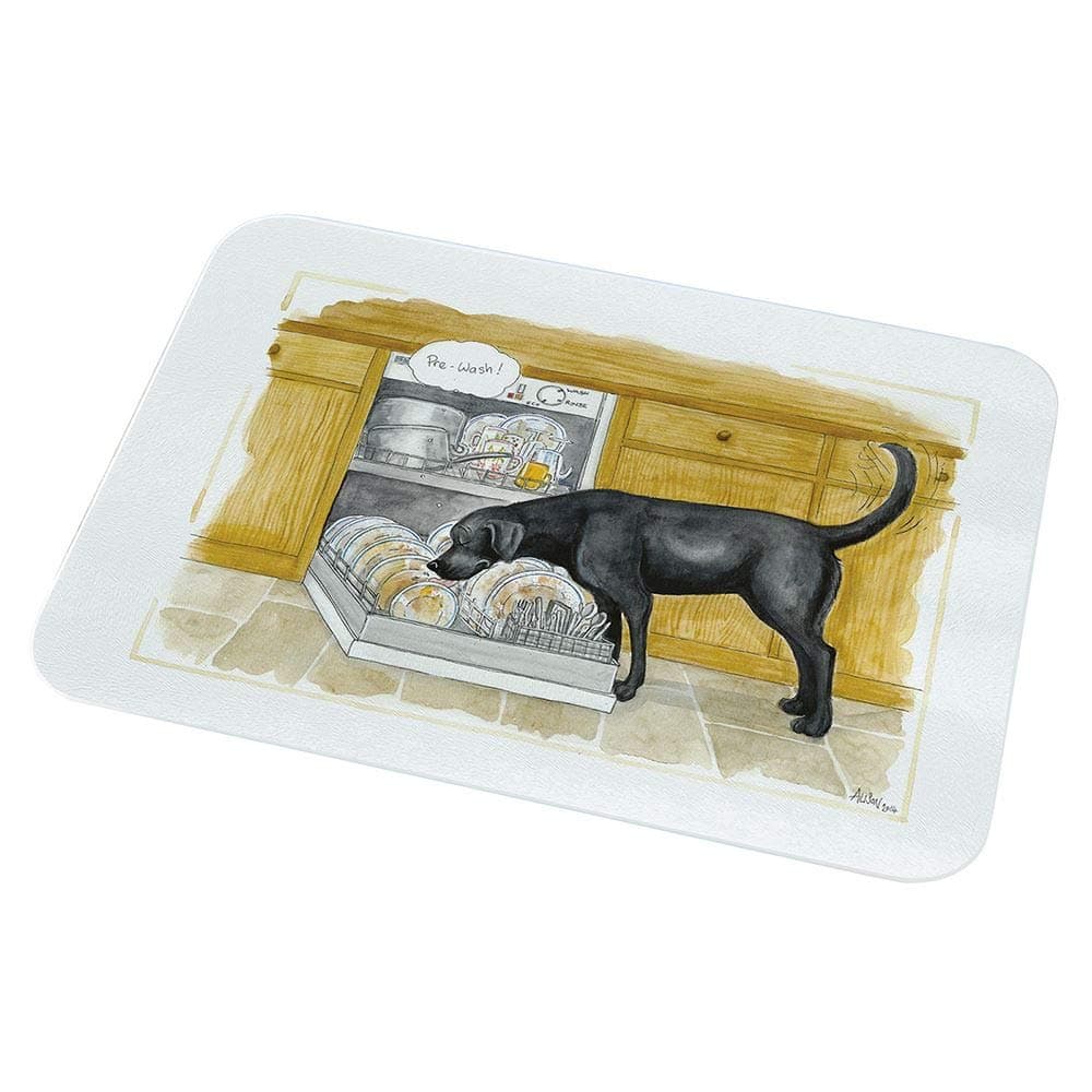 Alisons Animals Glass Worktop Protector, 40x30cm, Medium, Pre-Wash