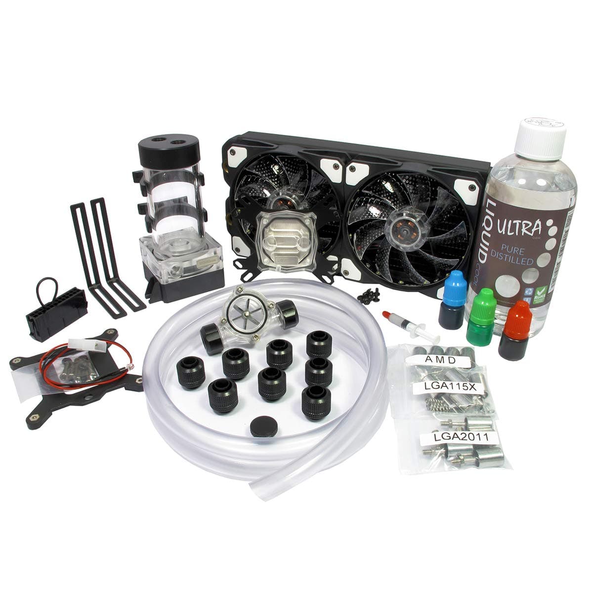 240 mm Vortex One Advanced DIY Water Cooling Kit - Black