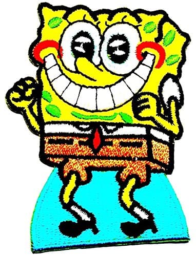 Spongebob Squarepants Cartoon 2.17 x 2.83 Inches patch Jacket T- shirt Patch Sew Iron on Embroidered Badge Sign Costum