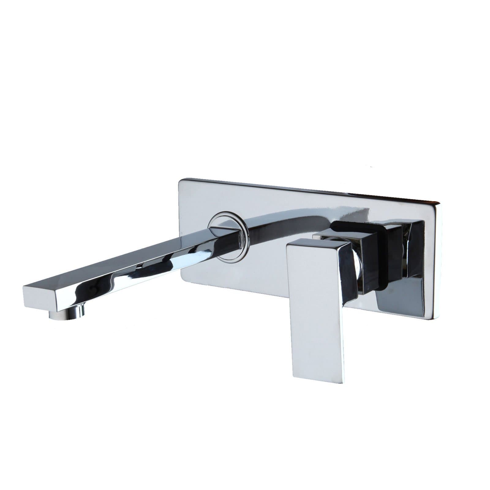 Yanksmart Chrome Brass Single Handle Tap Wall Mount Bathroom Vessel Sink Waterfall Faucet Tm4659