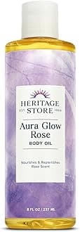 Aura Glow Massage Oil-Rose - 8 oz - Liquid