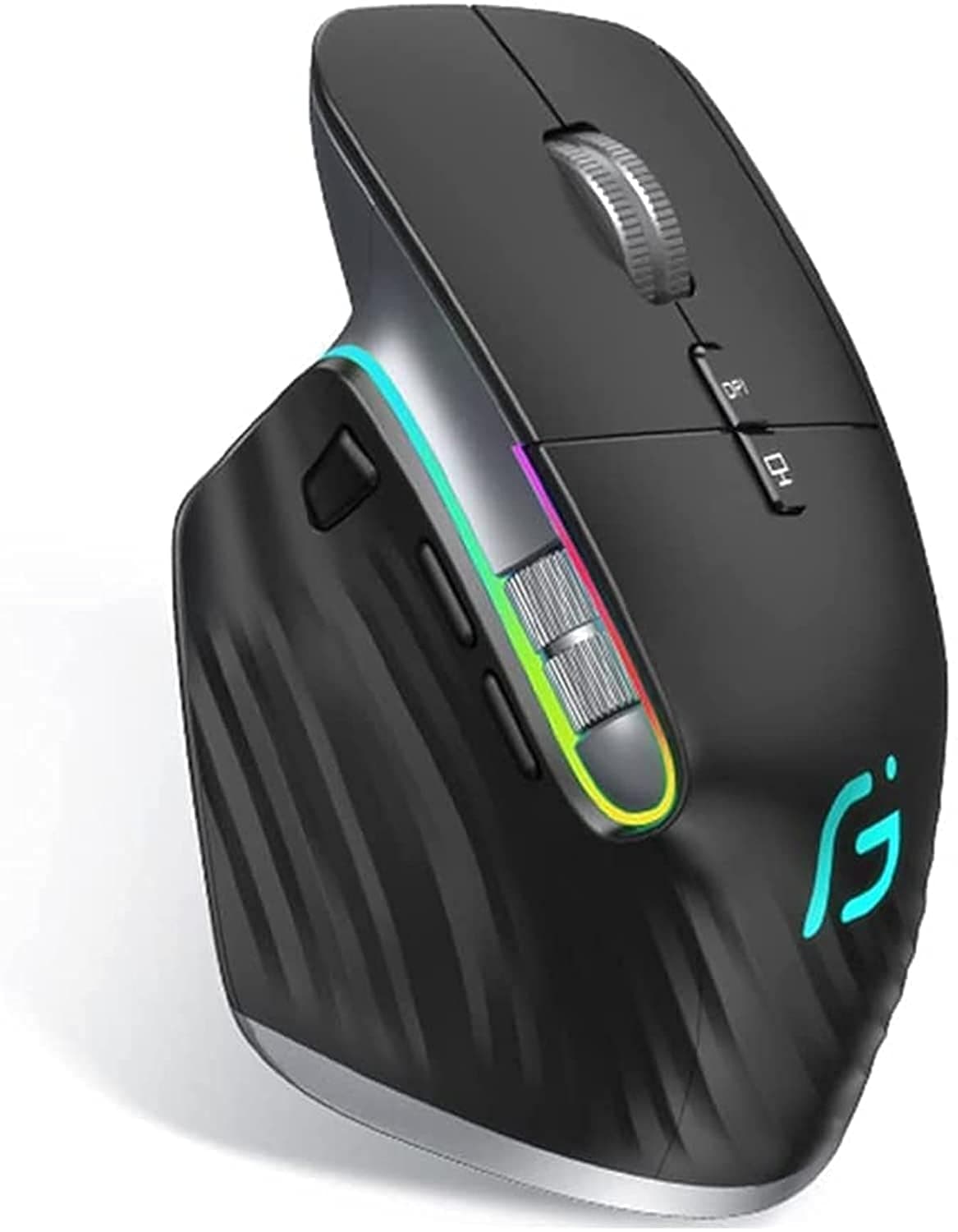 Wireless Mouse, 2.4G Rechargeable Wireless Mouse, 4000DPI Ergonomic Silent Gaming Mouse 12 color RGB Adjustable For Winxp/7/8/10/2000/Vista/Linux/Mac os…