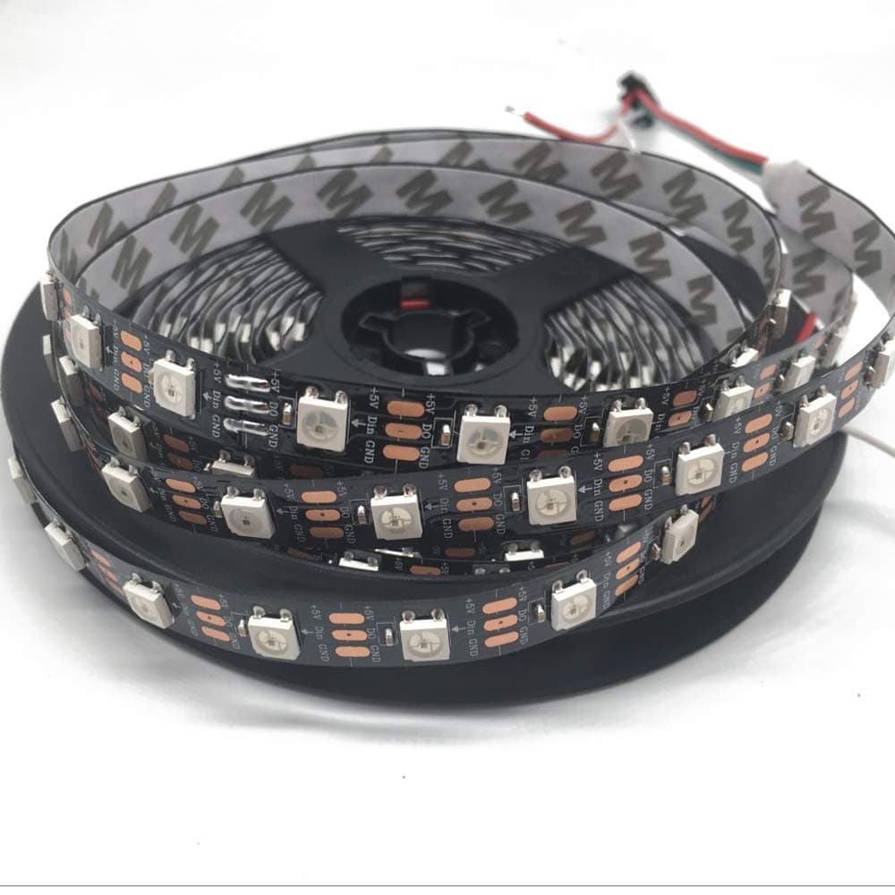 protium Dream Color Pixel Light Strip,Black Pcb,Ws2812B,Each Led Have Built In Ic,5V,Ip20 Non-Waterproof,60 Led/M ,5 meters