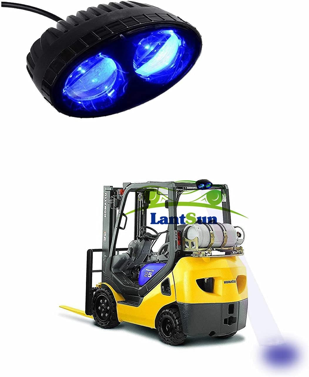 LED Forklift Safety Light Warehouse Safe Blue Spot Lights Warning Lamp 5.5" 8w Led Chip 10-30VDC,250LM