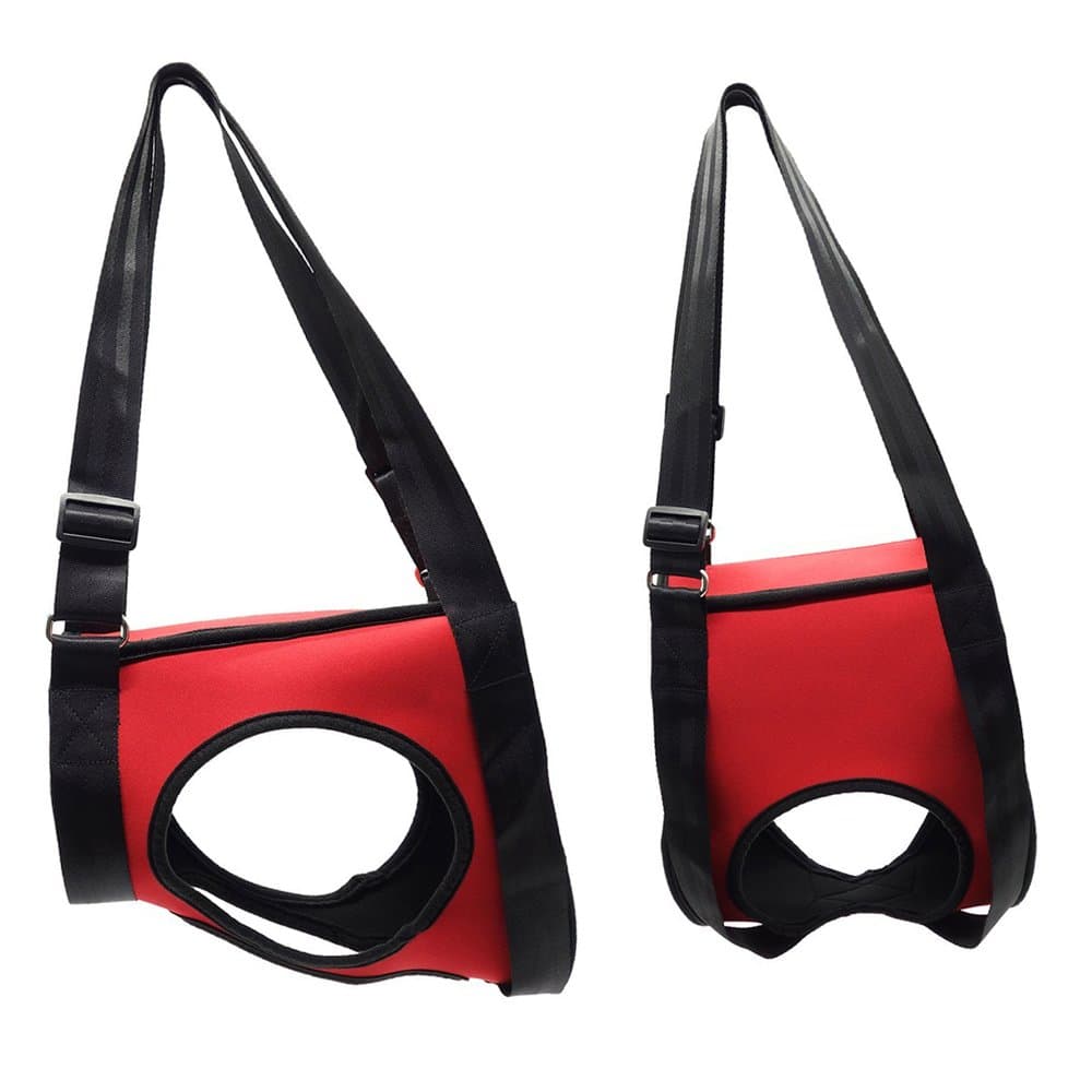 JeeLet Dogs Front & Rear Lift Harness Adjustable Super Soft Help Elderly Injured Disable Pets Arthritic Weak Joints Rehabilitate, Lifting Assist Stand Up or Out Car Stairs(S)