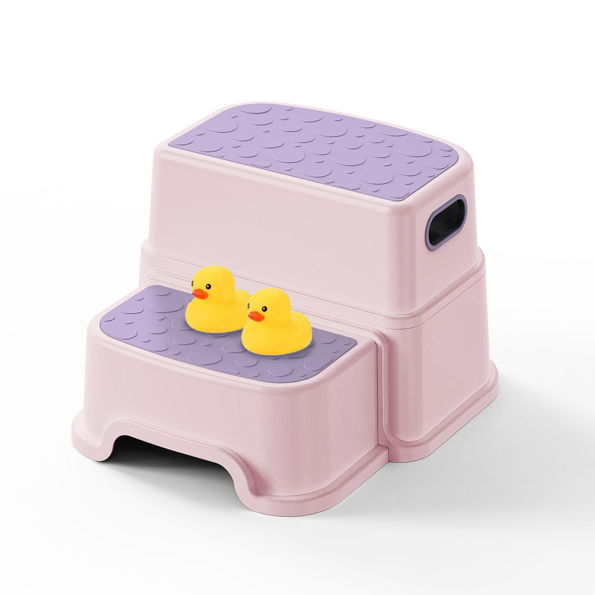 Toddler Step Stool for Kids - Non-Slip 2 Step Stool for Potty Training & Bathroom Sink, Dual Height 9.5", Sturdy Safety Nursery Stool for Kitchen & Toilet (Includes 2 Ducks)