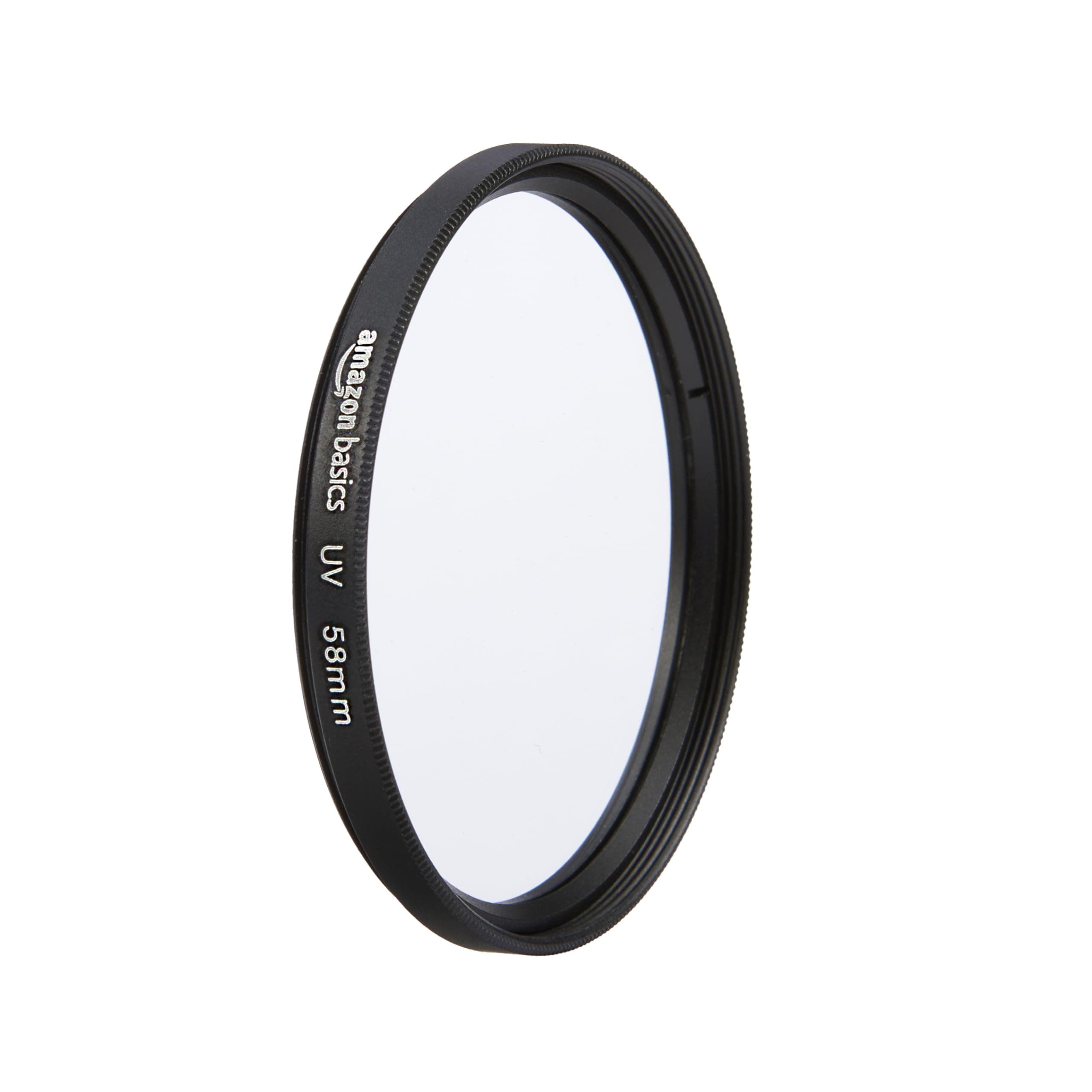 Amazon Basics 58 mm Circular UV Protection Filter for Clearer Pictures, Protects from Dust, Dirt and Scratches
