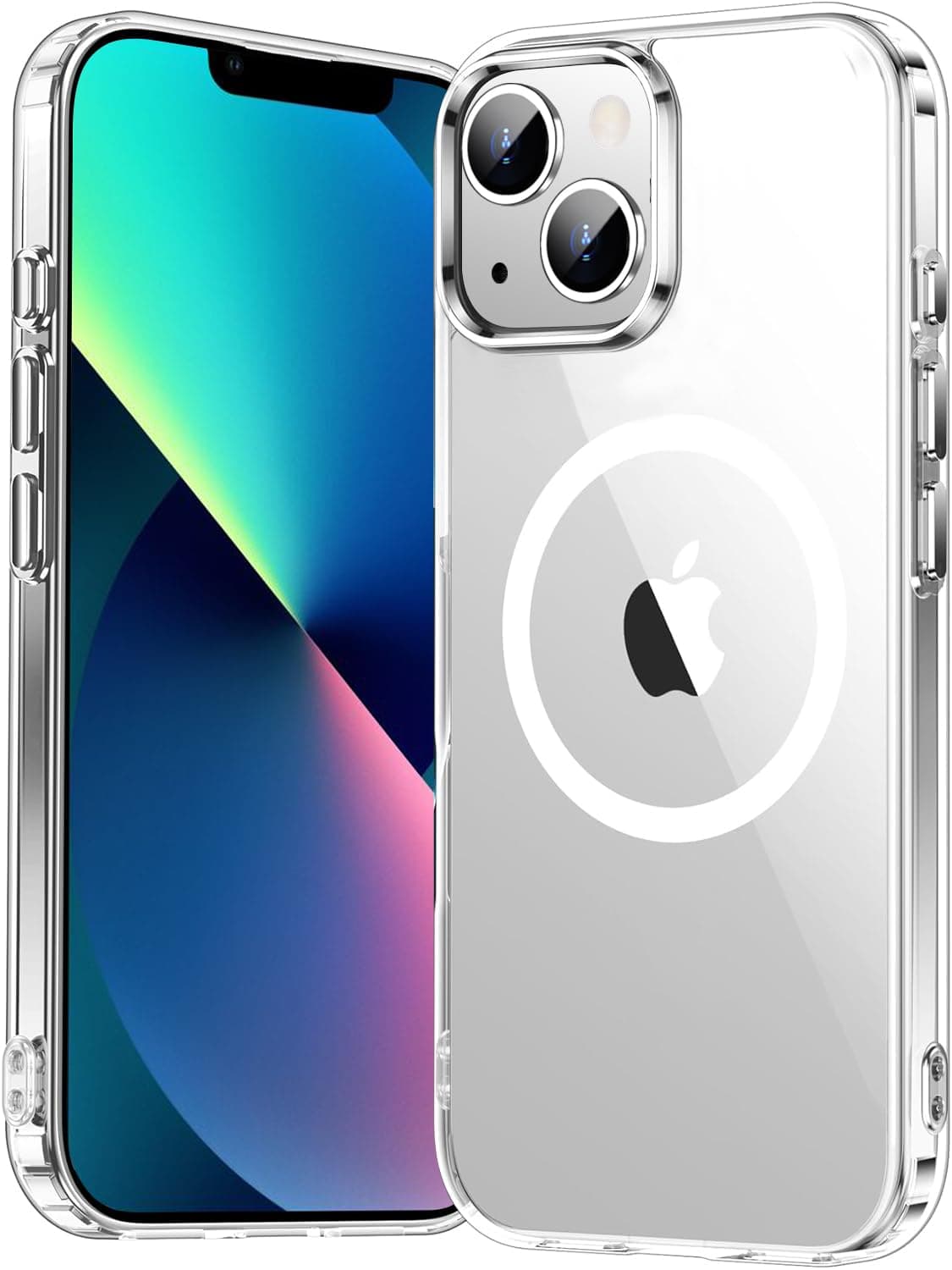 Temdan for iPhone 13 Case Clear, [Compatible with Magsafe][Anti-Yellowing][Military-Grade Protection] Shockproof Slim Magnetic Phone Case for iPhone 13, Transparent