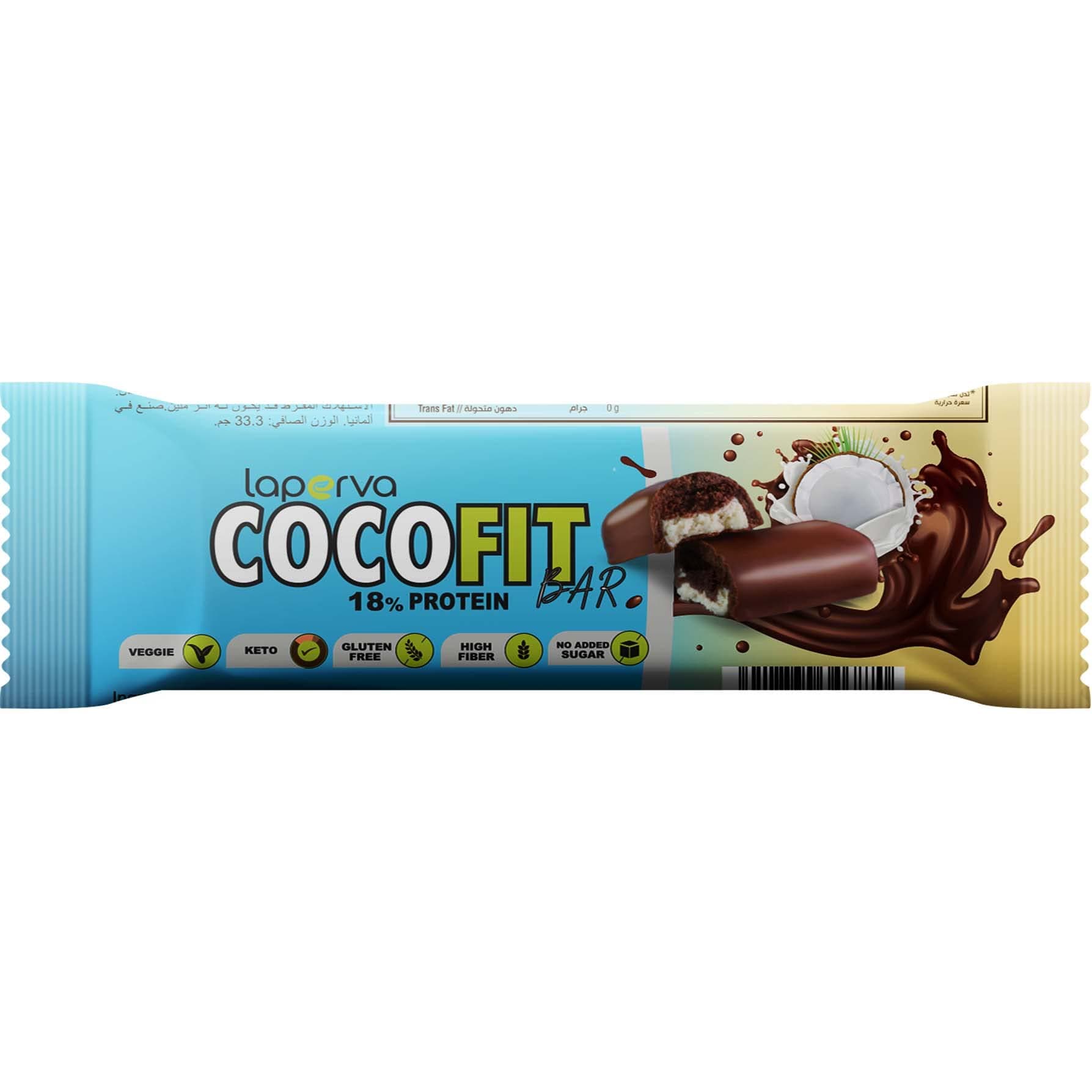 Laperva Protein Bar | Coco Fit Bar - High Protein, Nutritious Snacks to Support Energy, Low Sugar, Vegetarian, Keto Friendly (Coco Fit - 1 Bar)