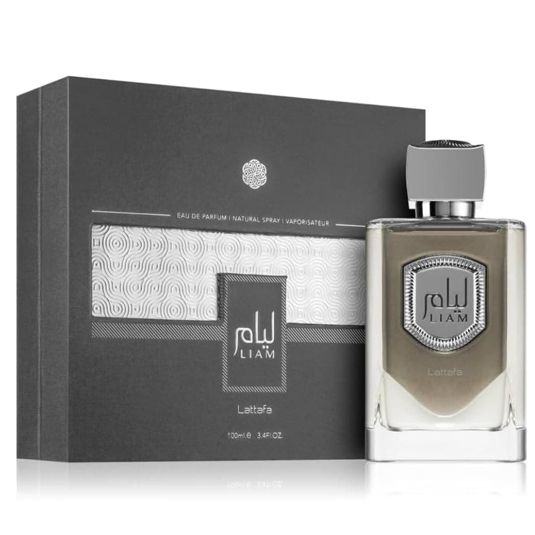 Lattafa Liam Grey for Unisex Eau de Parfum Spray, 3.4 Ounce / 100 ml