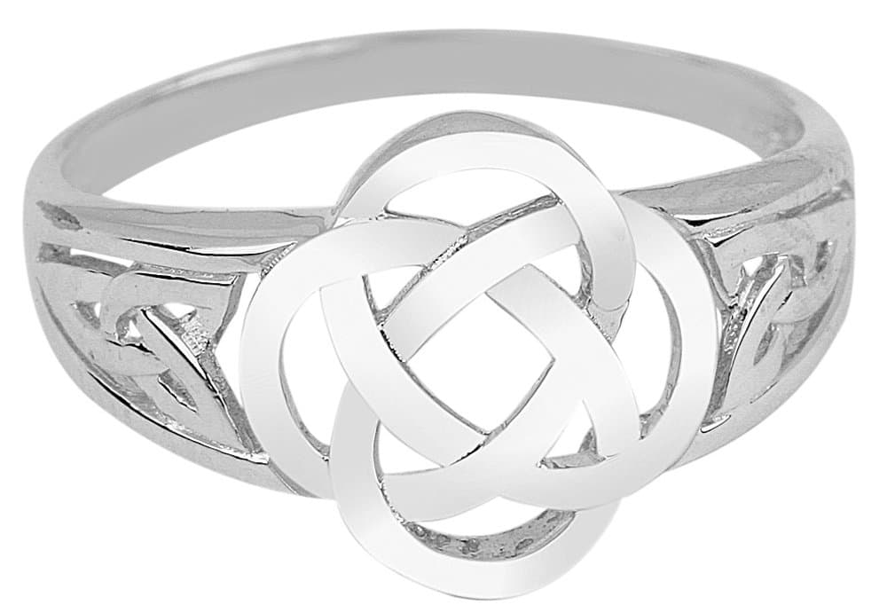 Sterling Silver Ladies Trinity Triquetra Ring