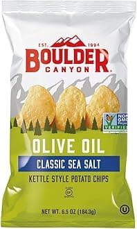 Boulder Canyon Kettle Cooked Potato Chips,6.5 Ounce Bag (Pack of 12)