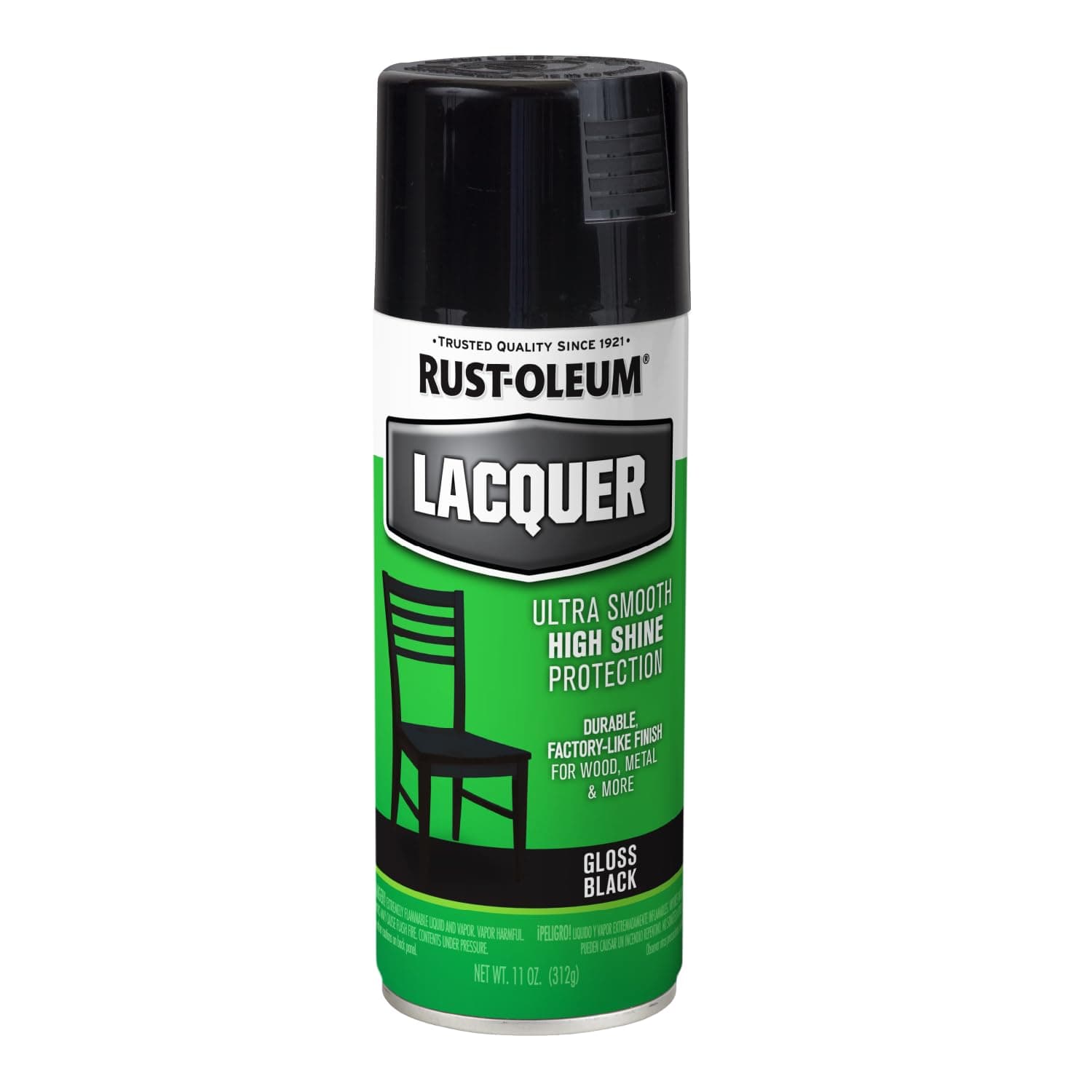 1905830 Lacquer Spray Paint, 11 oz, Gloss Black