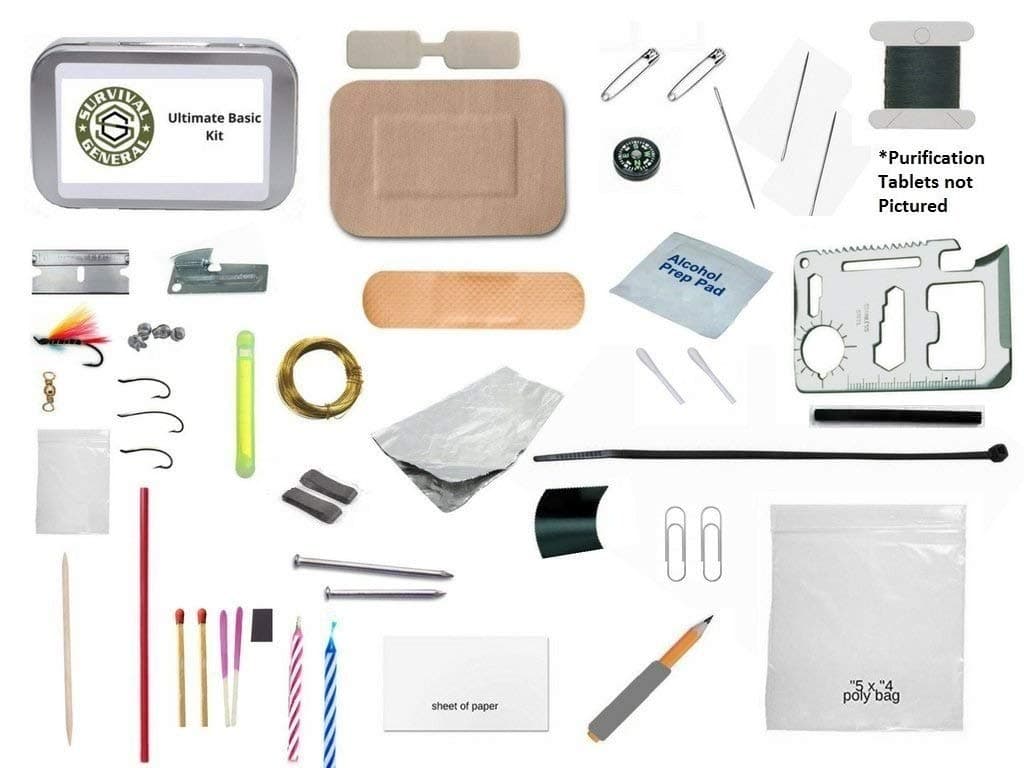 Survival General Ultimate Emergency Pocket Tin Mini Compact Survival Kit