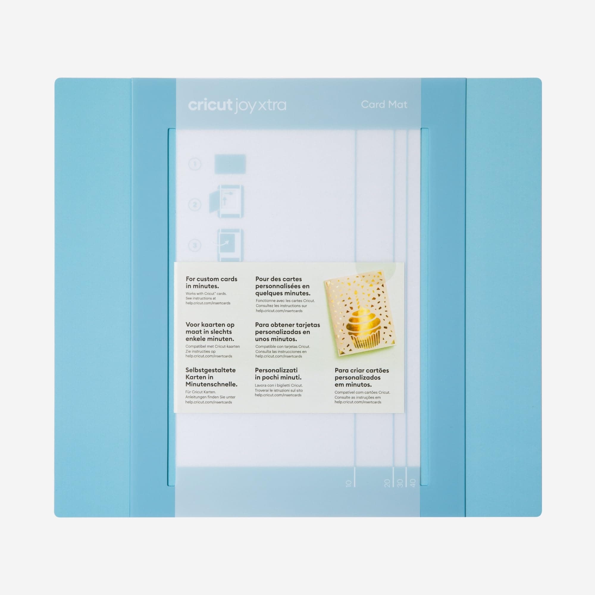 Cricut Joy Extra Card Mat (4.75" x 6.6") Reusable Card Mat for All Cricut Cards, Craft Mat with Clear Protective Film for Quick Craft Using Cricut Joy Extra Cutting Machine Blue