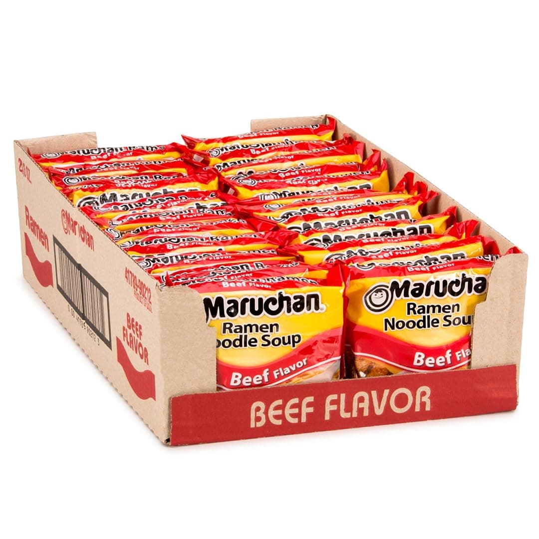 Maruchan Ramen Beef Flavor, 3 oz, 12 ct