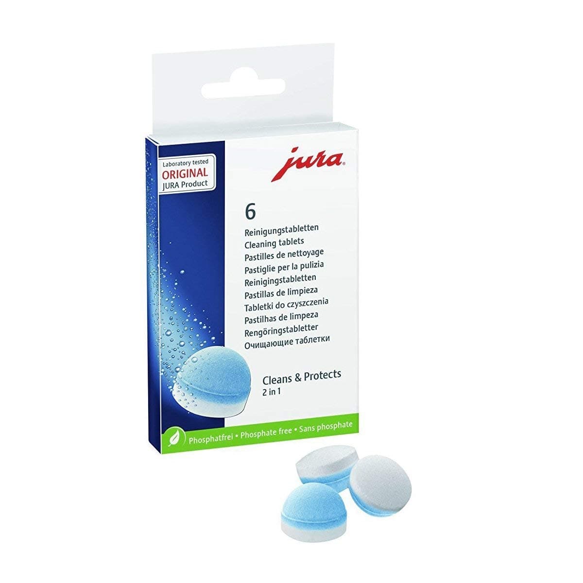 Jura Cleaning tablets -, White/Blue,6 Count (Pack of 1)