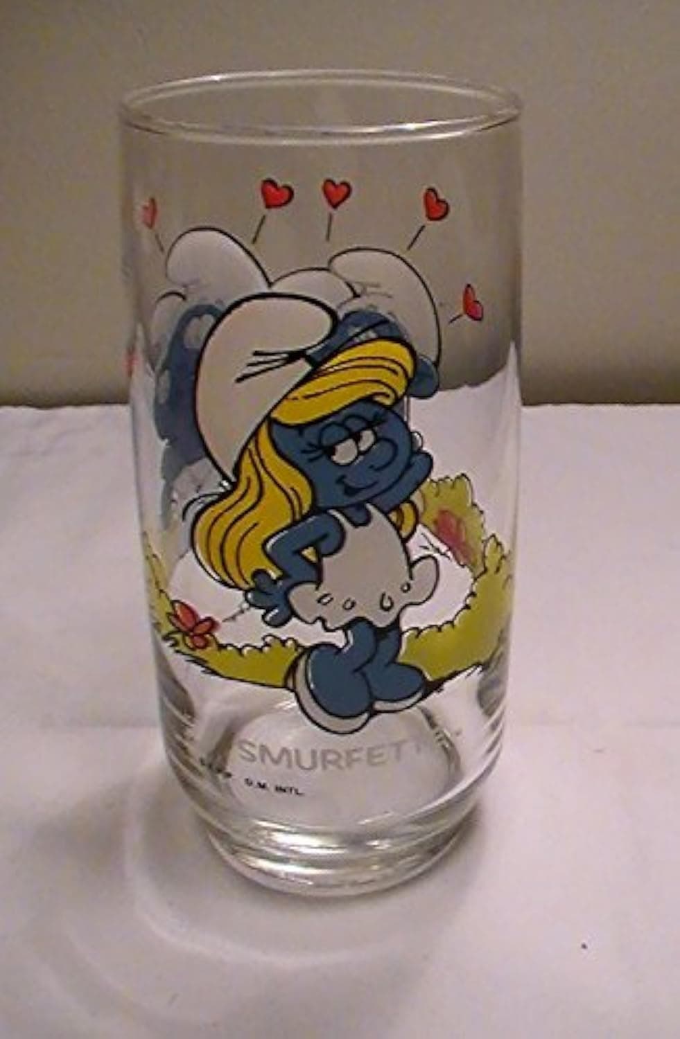 Hardee's 1982 Smurf Character Glasses - Smurfette