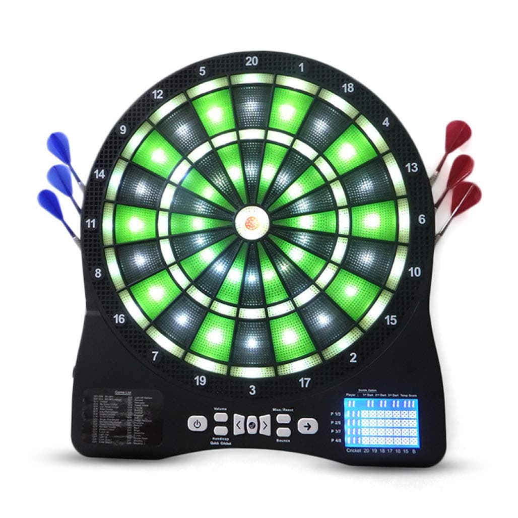DPPAN Electronic Dartboard, LCD Display 13in Target Area 5 Volume Control, 48Games 300 Options, include 6 Darts 24 Tips for 8 Players