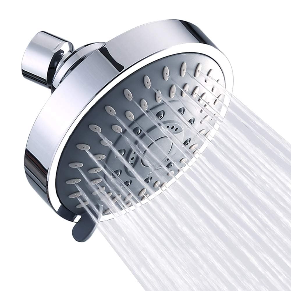 Aisoso Shower Head High Pressure Rain Fixed Showerhead 5-Setting with Adjusta...