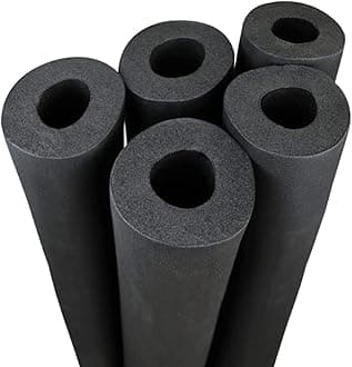Water Pipe Insulation Tubing 3/4" 1" 1-1/4" 1-1/2" 2" 2-1/2" 3" 3-1/2" 4" Inner Diameter Foam Tube Insulation for 0.79"/1.18" Thick Wall Insulation Lagging Wrap (1.18", ID 4")