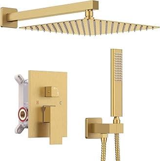 10 Inch Brushed Gold Dual Function Shower System