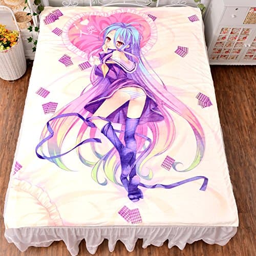 Warm-life Anime Pattern Design Flannel Sheets Flannel Blanket (No Game No life sheet)