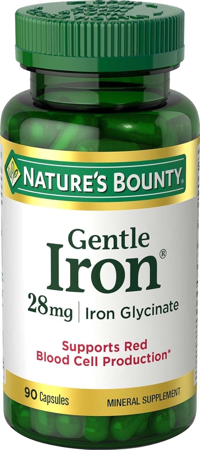Nature's Bounty Gentle Iron 28 mg 90 Capsules