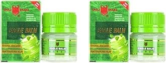 1 Pack - Twin Green Balm Essentail Oil - 2 Hu Dau Cu La Hieu Con O - 20g per Jar with 2 Jars per Order