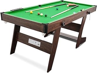 5FT 6FT Folding Snooker Table Pool Table Set Steady Space Saving Billiards Table with All accessories, Great for Kids and Adult