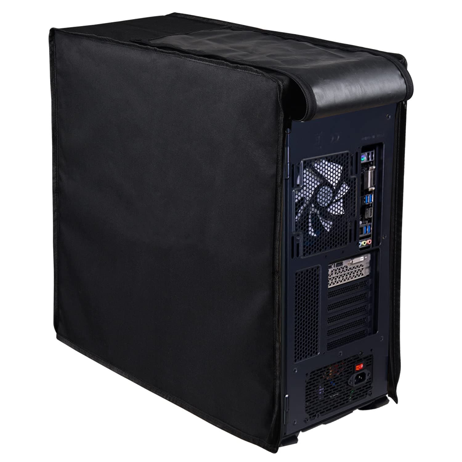 PC CPU Desktop Host Dust Cover Protector, Waterproof Desktop Mid-Tower Computer Host Dustproof Cover Full Case with Zipper, Anti-Static CPU Tower PC Dust Covers (10.6W x 20.5H x 24.6D)