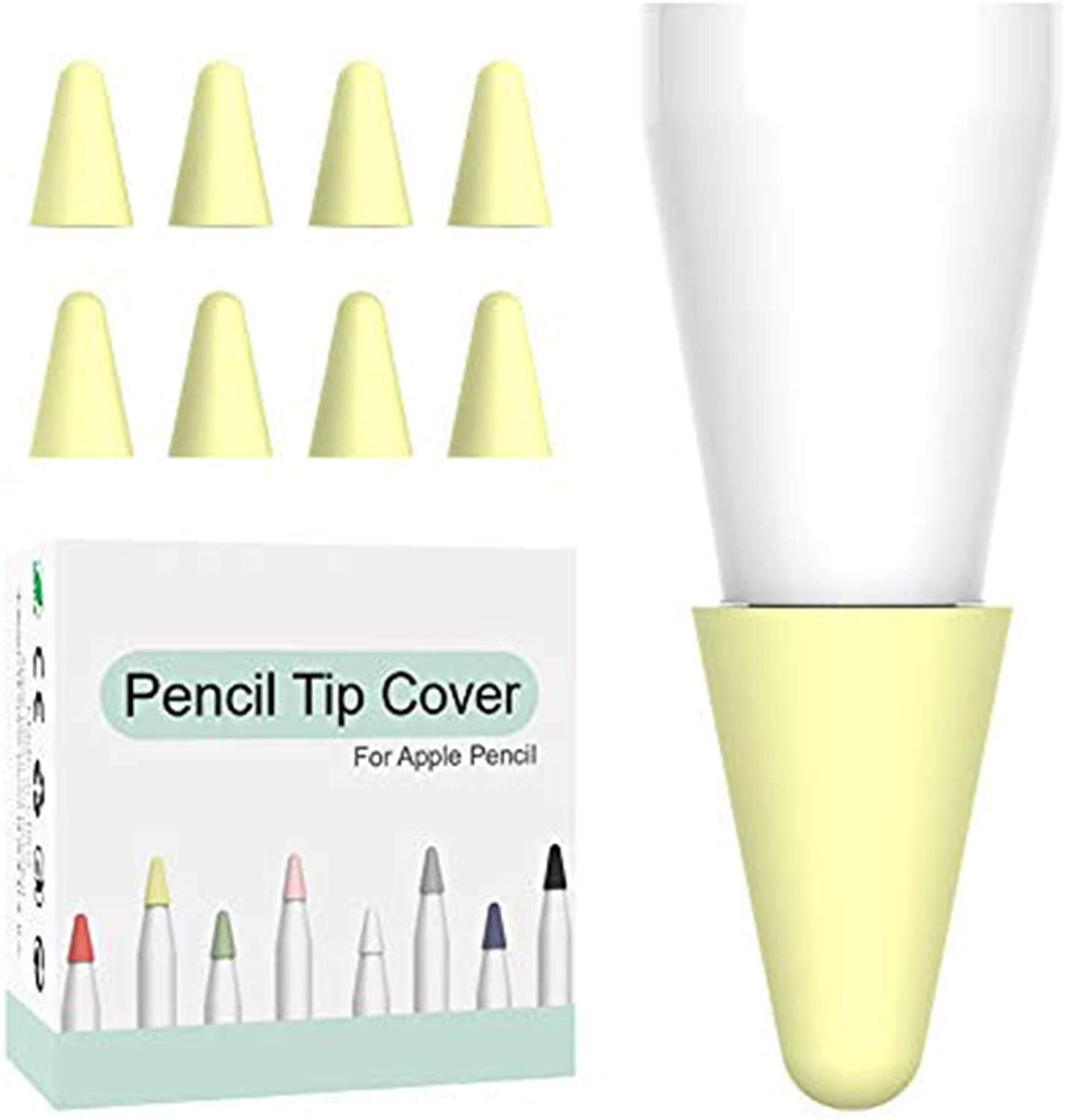 OneCut [8-Piece Silicone Pencil Nib/Tip Protector Cap for Apple Pencil 1st/2nd Replacement Non-Slip Writing Nib/Tip Protector Compatible with Apple Pencil 1st & 2nd Generation