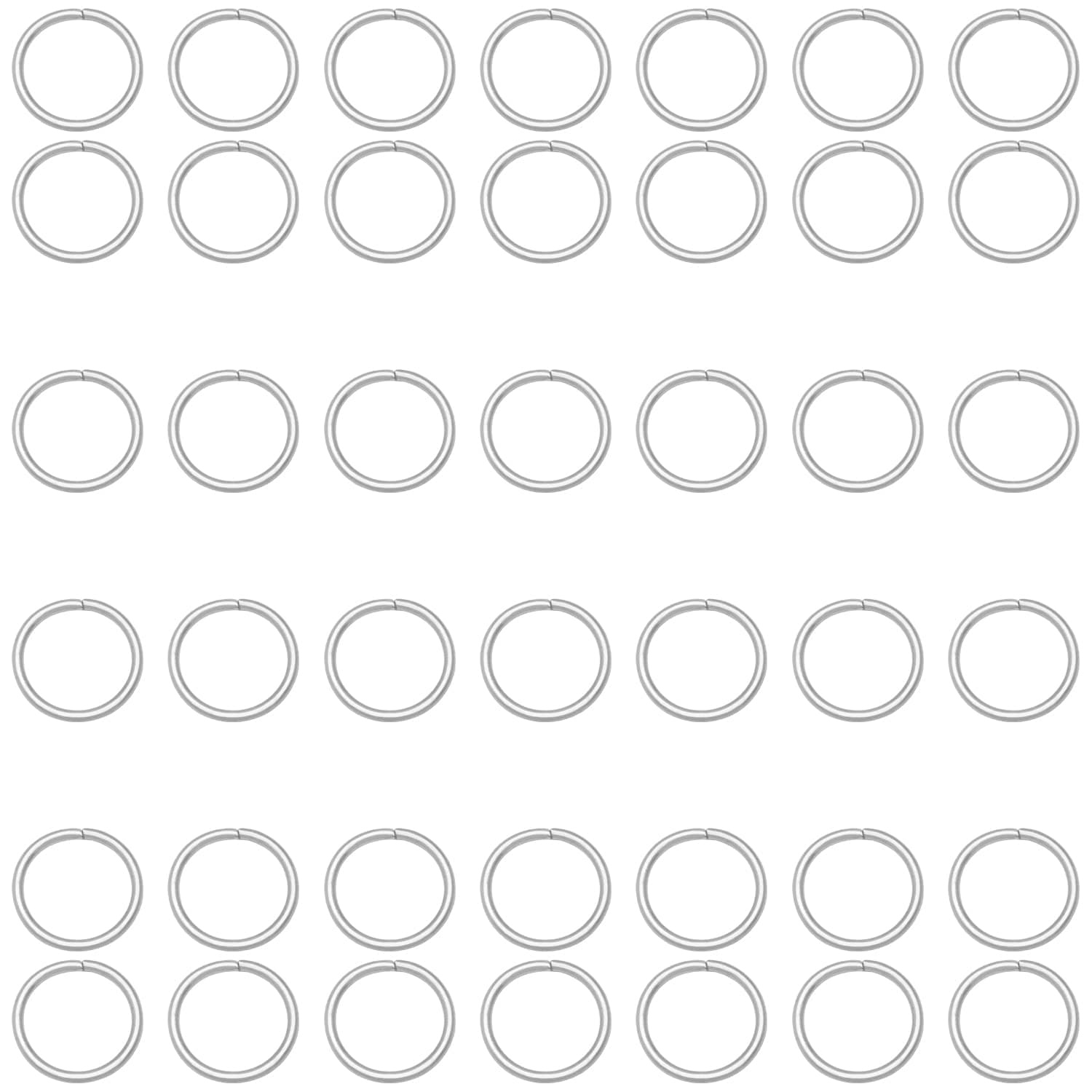 400Pcs 7mm Silver Open Jump Ring, Used for Key Chain, Jewelry Making, Necklace Maintenance and Earring Decoration DIY Process Open Jump Ring (400Pcs)