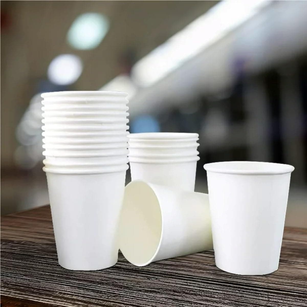 HOT BARGAINS Single Wall Paper Cups for Hot Drinks, 12oz/360ml Capacity, White, 100 Count